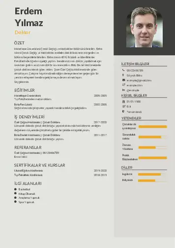 Doktor Cv Örnekleri cv indir